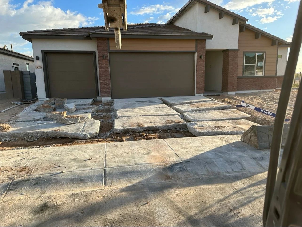 ProWest breaking out an old concrete driveway