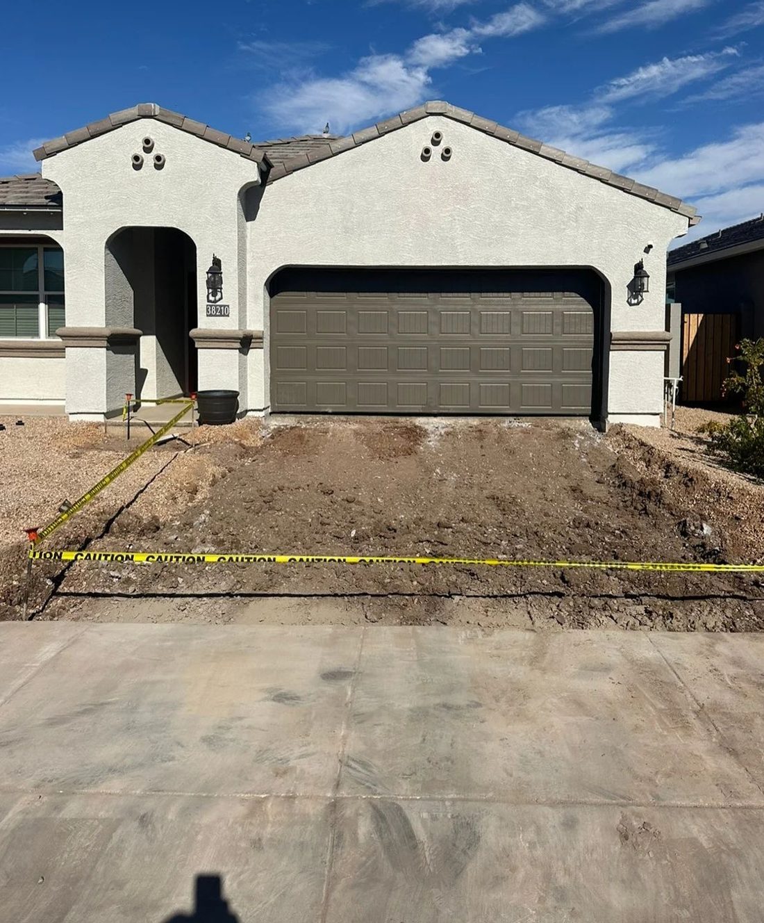 New driveway, before